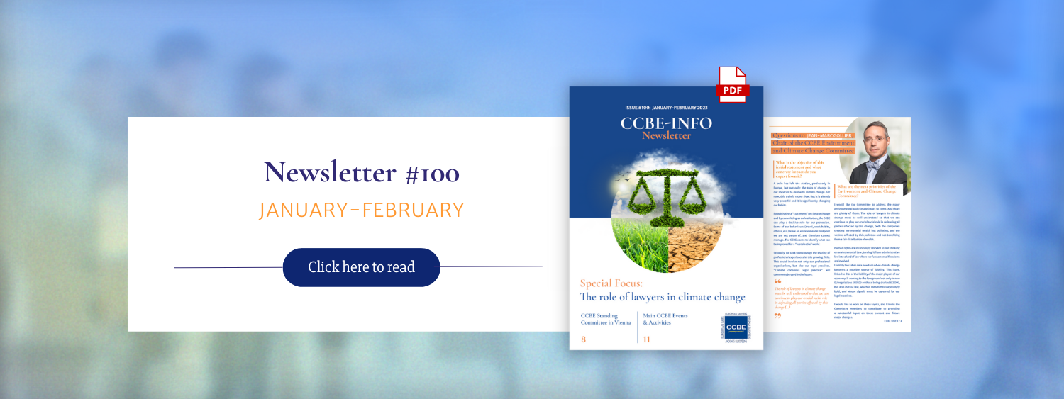 CCBE-Info Newsletter - january-february - is now available!